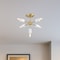 Designers Fountain Star Dust 16.5 in. 5-Light Brushed Gold Mid-Century Modern Semi Flush Mount Natural Marble Accents D304C-SF-BG - alternate 7